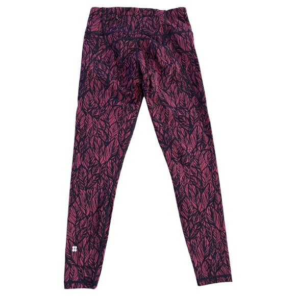 Sweaty Betty The Power 7/8 Leggins in Red Fig Leaf Print Size Small - Picture 4 of 9